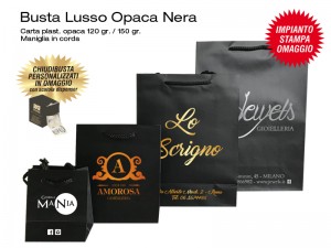 BUSTE IN CARTA LUSSO OPACA NERA